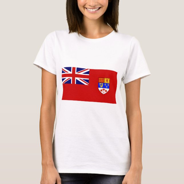 Camiseta Bandera roja canadiense de la bandera (Anverso)