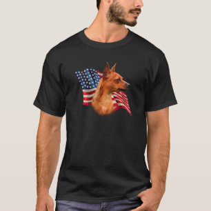 Camiseta Bandera (roja) del Pinscher miniatura