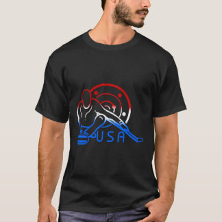Camiseta Bandera Rojo Blanca Y Azul Curva La Piedra De Curl