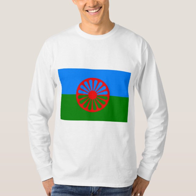 Camiseta Bandera romaní (Anverso)
