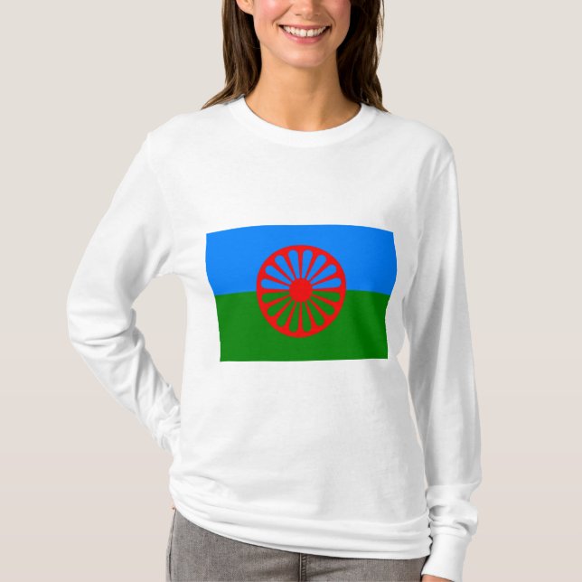 Camiseta Bandera romaní (Anverso)