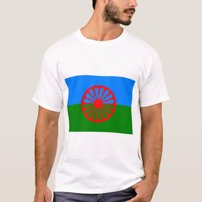 Camiseta Bandera romaní (Anverso)