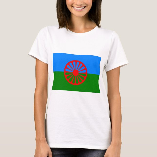 Camiseta Bandera romaní (bandera romaní) (Anverso)