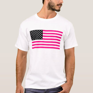 Camiseta bandera rosa estadounidense