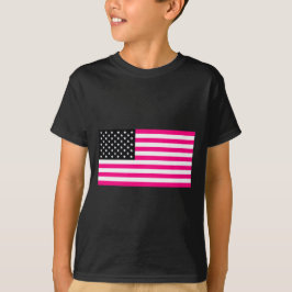 Camiseta bandera rosa estadounidense
