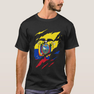 Camiseta Bandera Rota de Ecuador para Orgullo Ecuatoriano D