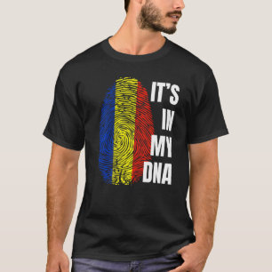 Camiseta Bandera rumana Dna Fingerprint Rumania