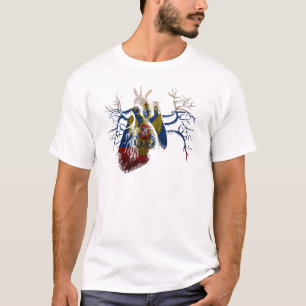 Camiseta Bandera rusa en corazón real