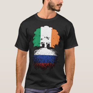 Camiseta Bandera rusa irlandesa de árboles