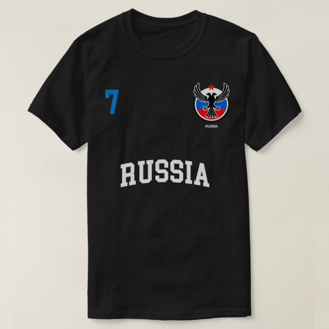 Camiseta Bandera rusa número 7 del equipo deportivo ruso (Diseño del anverso)
