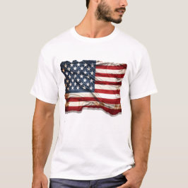 Camiseta Bandera rusa y acalorada de Estados Unidos