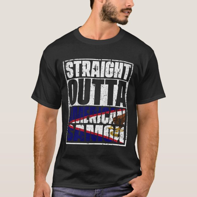 Camiseta Bandera samoa de Straight Outta American (Anverso)