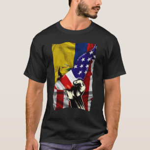 Camiseta Bandera semiamericana ecuatoriana enarbola bandera