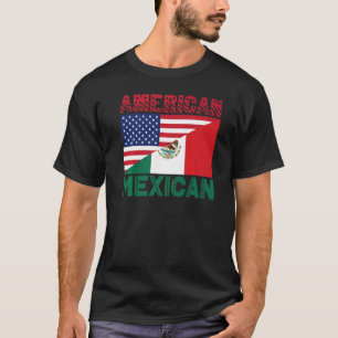 Camiseta Bandera semiamericana mexicana