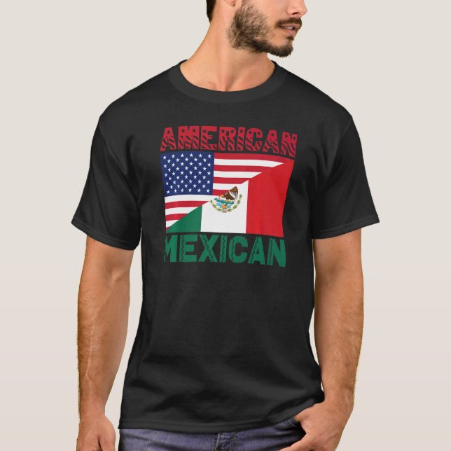 Camiseta Bandera semiamericana mexicana (Anverso)