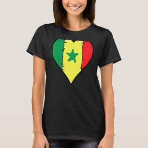 Camiseta Bandera senegalesa del Corazón de Senegal
