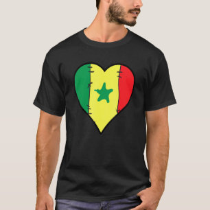 Camiseta Bandera senegalesa del Corazón de Senegal