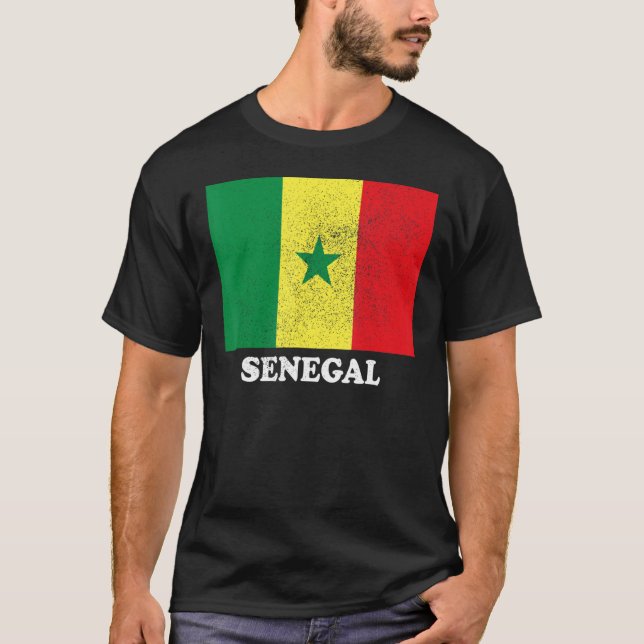 Camiseta Bandera senegalesa Orgullo Senegal bandera senegal (Anverso)