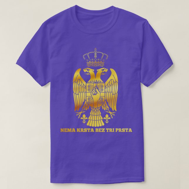 Camiseta Bandera serbia Cruz ortodoxa serbia Srbija (Diseño del anverso)