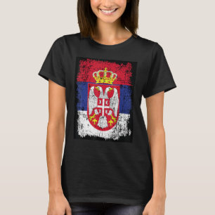 Camiseta Bandera Serbia Escudo De Armas Águila Serbia Serbi