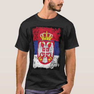 Camiseta Bandera Serbia Escudo De Armas Águila Serbia Serbi