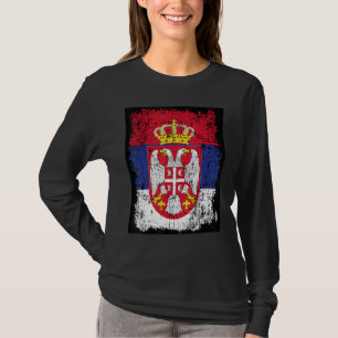 Camiseta Bandera Serbia Escudo De Armas Águila Serbia Serbi