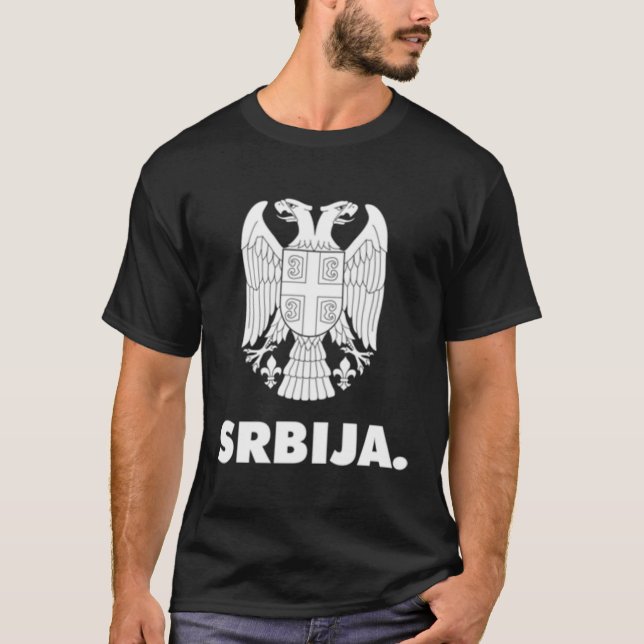 Camiseta Bandera Serbia Nejic Grb Patriota Serbio Balcánico (Anverso)