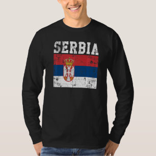 Camiseta Bandera serbia retro vintage