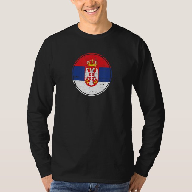 Camiseta Bandera serbia vintage de Serbia (Anverso)