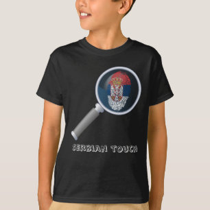 Camiseta Bandera servia de la huella dactilar del tacto