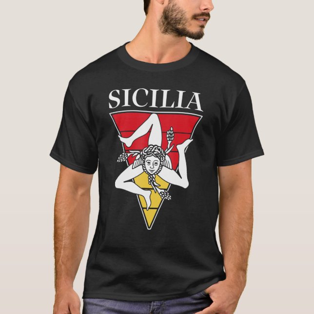 Camiseta Bandera Sicilia Sicily Palermo Italia 33 (Anverso)