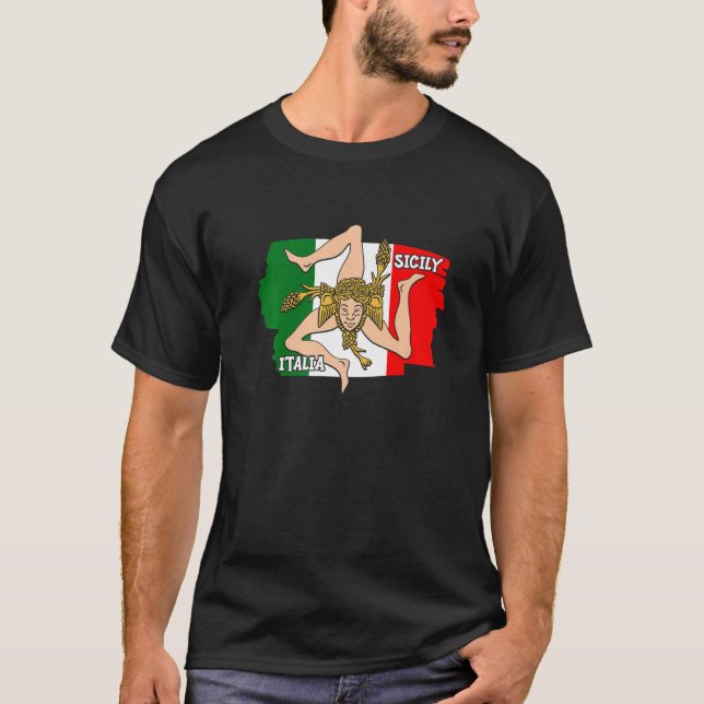 Camiseta Bandera Sicilia Sicily Palermo Italia 41 (Anverso)