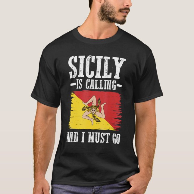 Camiseta Bandera siciliana Sicilia (Anverso)