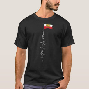 Camiseta Bandera solar de león iraní, puño femenino, apoyo 