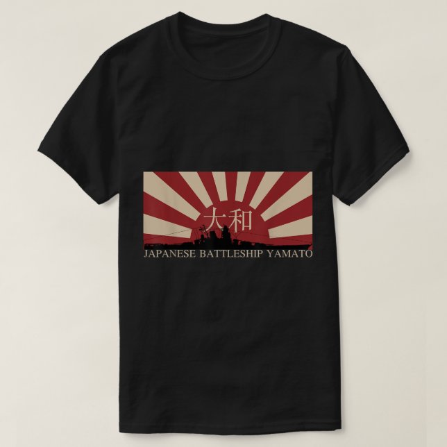 Camiseta Bandera solar del buque de guerra japonés Yamato R (Diseño del anverso)