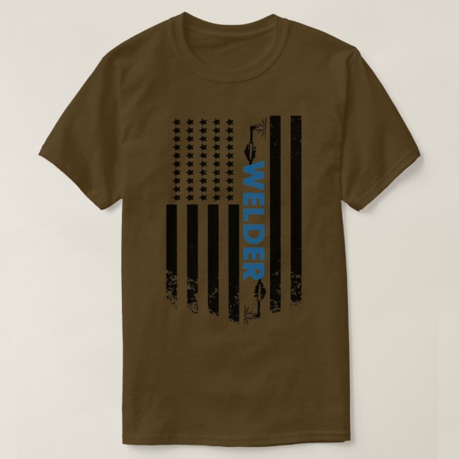 Camiseta Bandera soldadura estadounidense (2) (Diseño del anverso)