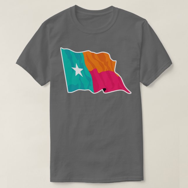 Camiseta Bandera solitaria de Texas (Diseño del anverso)