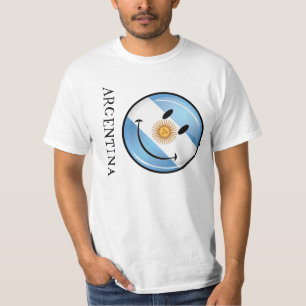 Camiseta Bandera sonriente de Argentina