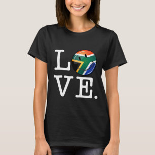 Camiseta Bandera sonriente de Suráfrica del amor