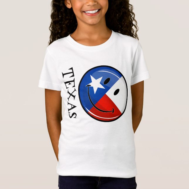 Camiseta Bandera sonriente de Tejas (Anverso)