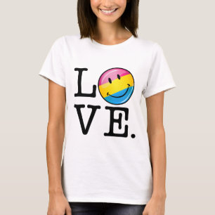 Camiseta Bandera sonriente del amor Pansexual