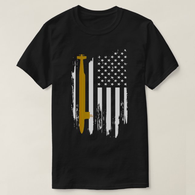 Camiseta Bandera submarina estadounidense USS Florida SSGN7 (Diseño del anverso)