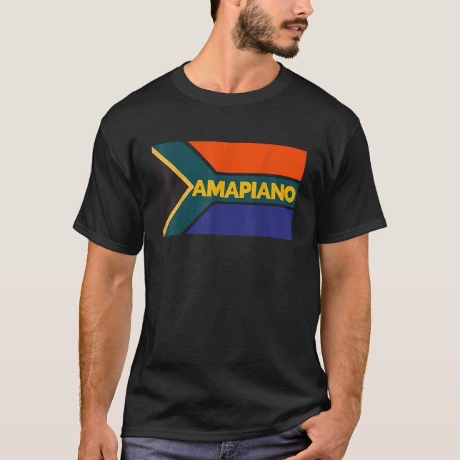 CAMISETA BANDERA SUDAFRICANA AMAPIANO (Anverso)