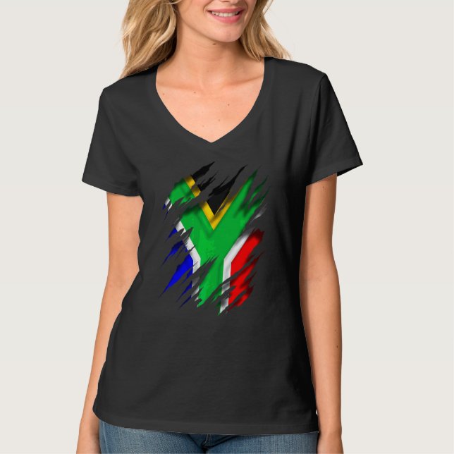 Camiseta Bandera Sudafricana De Za Zaf (Anverso)