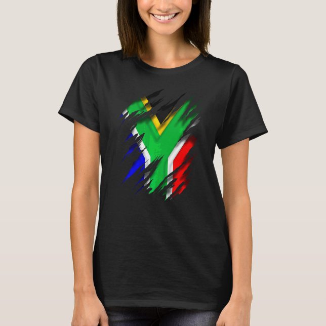 Camiseta Bandera Sudafricana De Za Zaf (Anverso)