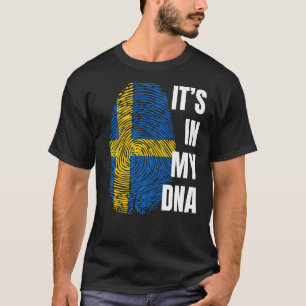 Camiseta Bandera sueca Adn Fingprint Suecia