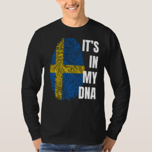 Camiseta Bandera sueca Adn Fingprint Suecia