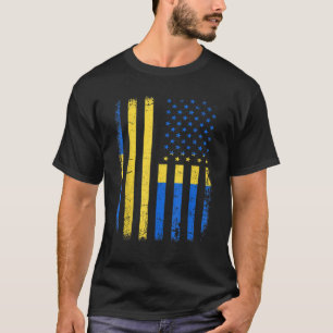 Camiseta Bandera sueca norteamericana Suecia América Orgull
