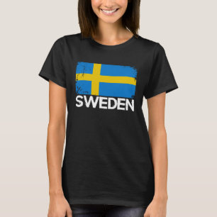 Camiseta Bandera Sueca Vintage Hecha En Suecia