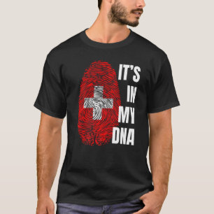 Camiseta Bandera Suiza Adn Fingprint Suiza